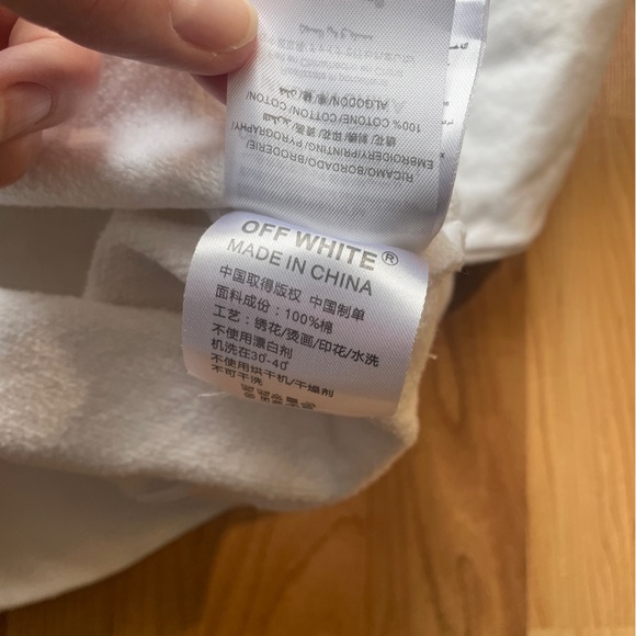 Off-White 100% Cotton Sweatshirt - Sz Medium - Picture 6 of 9